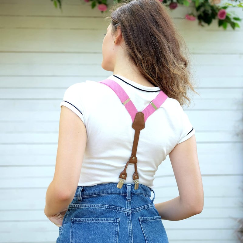 Action Ward Store Women's Suspenders - 1" Width - Y Back 4 Clip Skinny Ladies Suspenders - Image 4